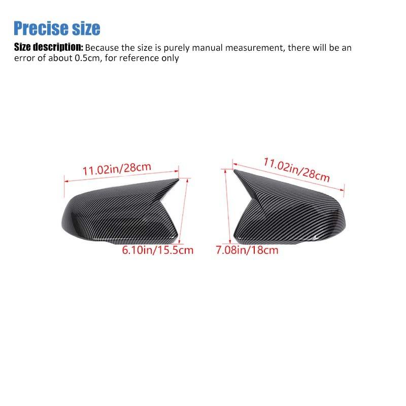 Dekorativ ram för bilens backspegel, skyddskåpa för Ford Mustang 2015 och uppåt med blinkerslampa, biltillbehör för exteriören, ABS-plast