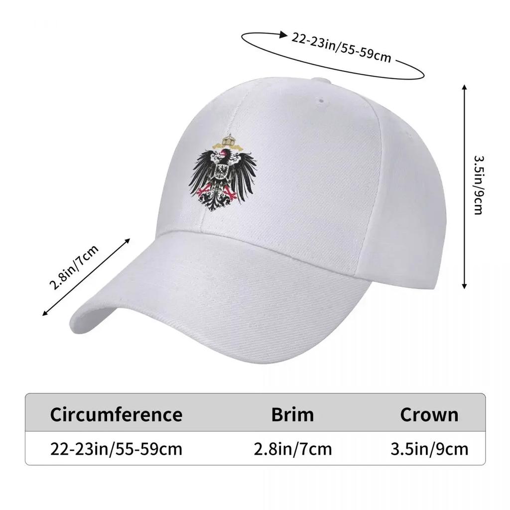 Klassische Unisex Baseballkappe mit Adler des Deutschen Kaiserreichs, Erwachsenen Wappen Deutschlands, Verstellbare Papa-Hut, Damen Herren Hip Hop Sonnenhüte