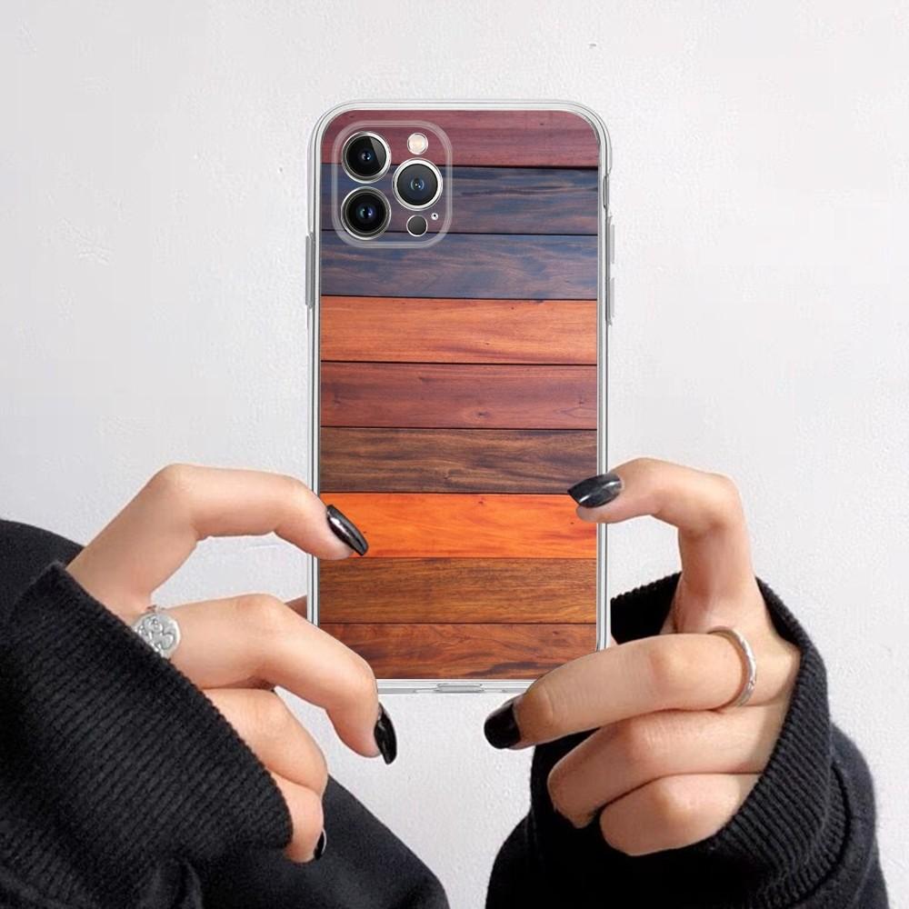Wood Grain Phone Case for iPhone 16 15 8 7 6 6S Plus X SE XR XS 14 11 12 13 Mini Pro Max Mobile Case