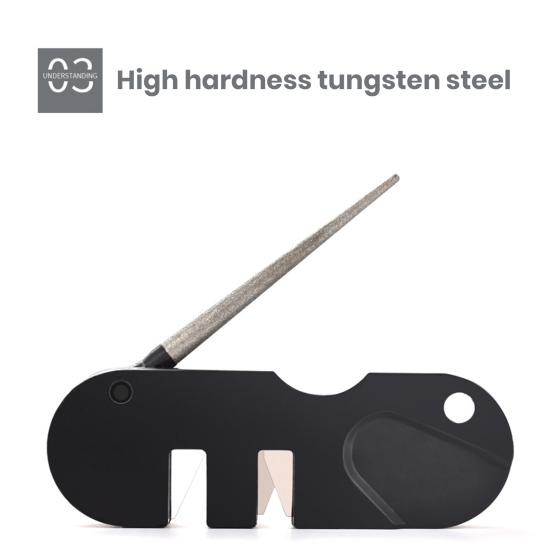 Outdoor Pocket Whetstone Tool High Hardness Diamond-Material Mini Cutter Sharpener Portable Fishhook Grinding Multifunctional Camping File Cutter