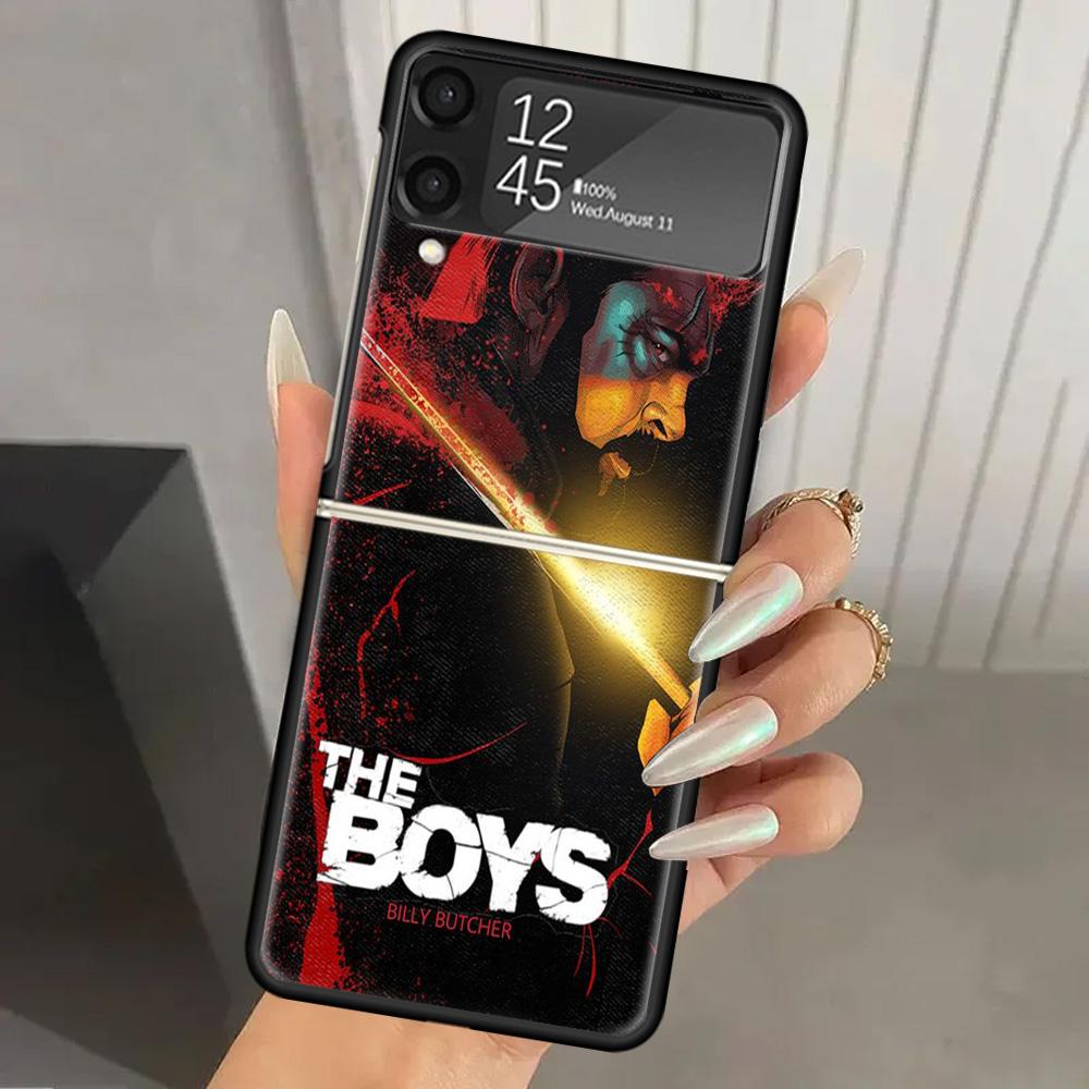 The Boys Homelander TV Hard PC Phone Case For Samsung Galaxy Z Flip 7 6 5 4 3 Black ZFlip7 ZFlip6 Flip5 Flip4 Flip3 5G Print Cov