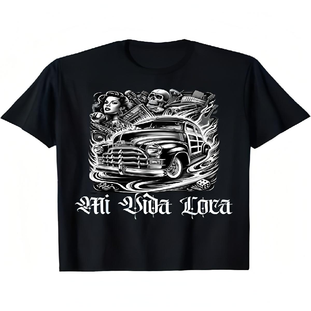 Mexican Lowriders Classic Mi Vida Loca Woody T-Shirt XXXXXL разноцветный