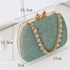 Luxury Square Rhinestones Evening Bags  For Women Chain Shoulder Crossbody Bags Ladies Party Wedding Clutch