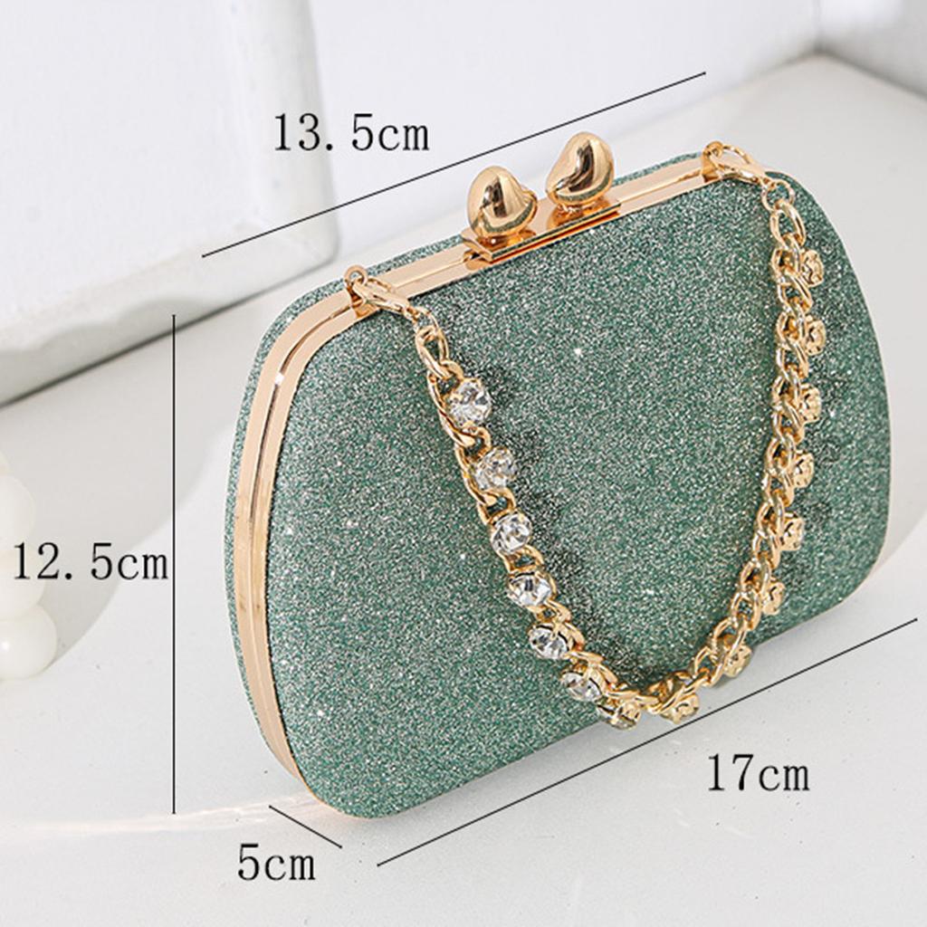 Luxury Square Rhinestones Evening Bags For Women Chain Shoulder Crossbody Bags Ladies Party Wedding Clutch