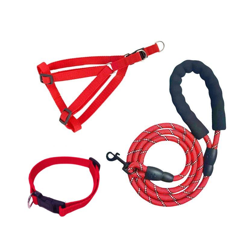 Reflective Adjustable Harness and Leash for Medium to Large Dogs - Outdoor Pet Supplies