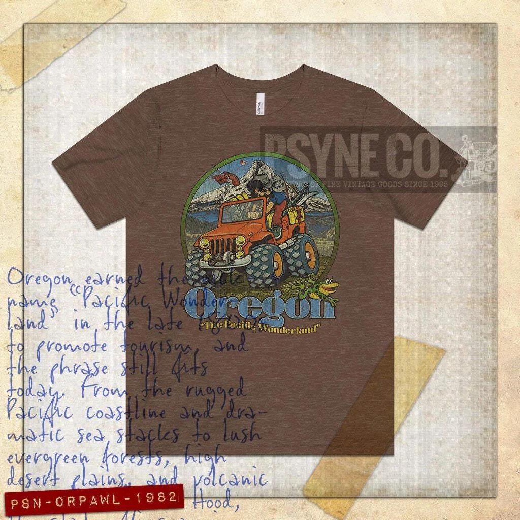 

Oregon Pacific Wonderland 1982 Vintage Men s T shirt S