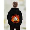 Boys' Casual Hooded Sweatshirt - Steve's Lava Chicken 3D Digital Printed Black Long Sleeved Pullover