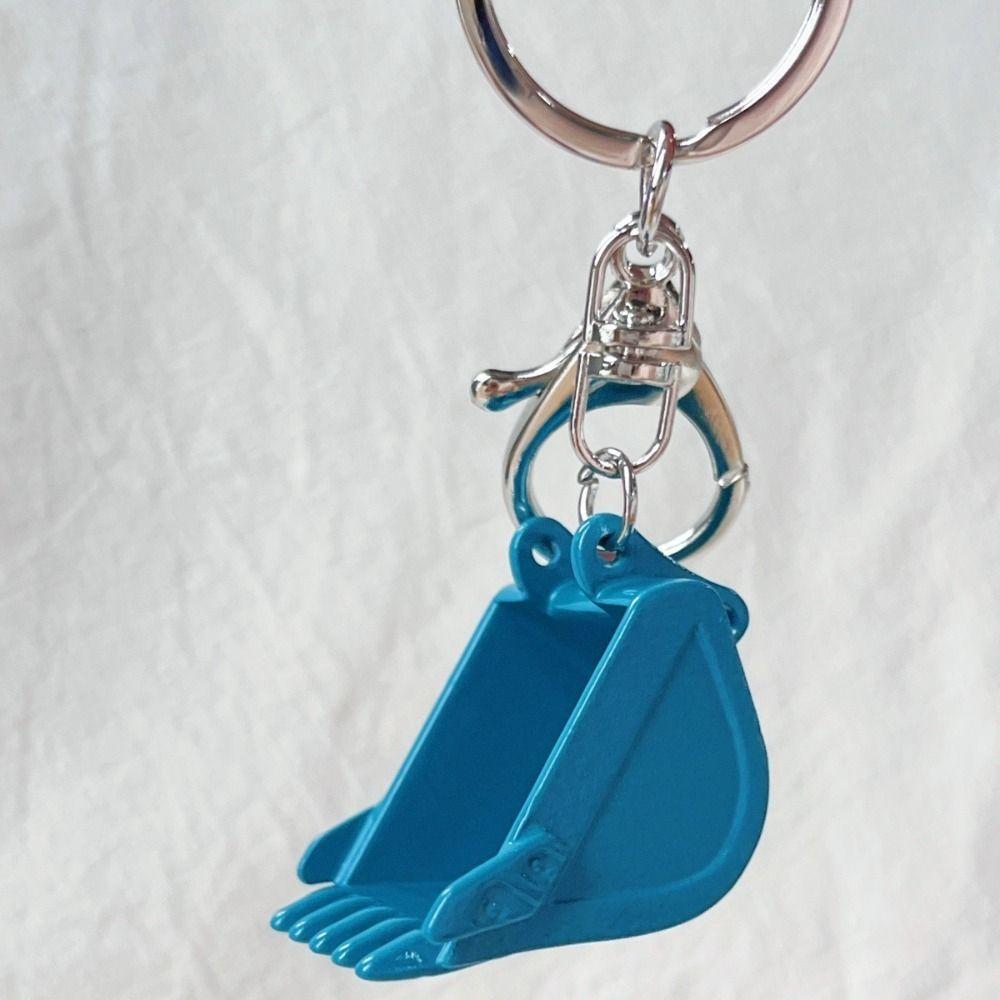 4 Pcs Chains Bulldozer Keychain Excavator Car Keychain Creative Zinc Zinc Alloy Keychain  Men