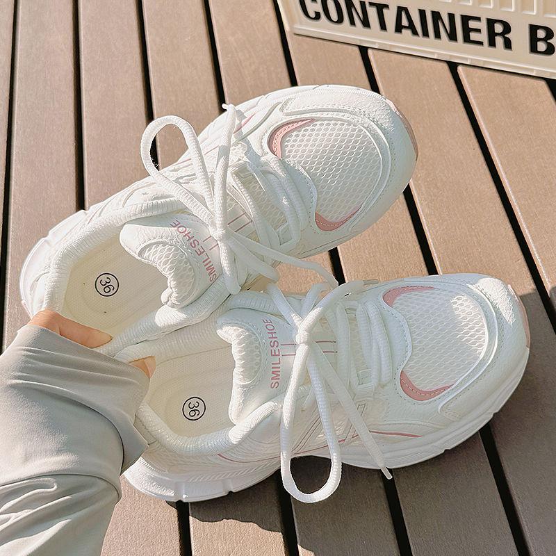 Mesh dad shoes 22 new summer breathable platform shoes small height increase casual sports shoes