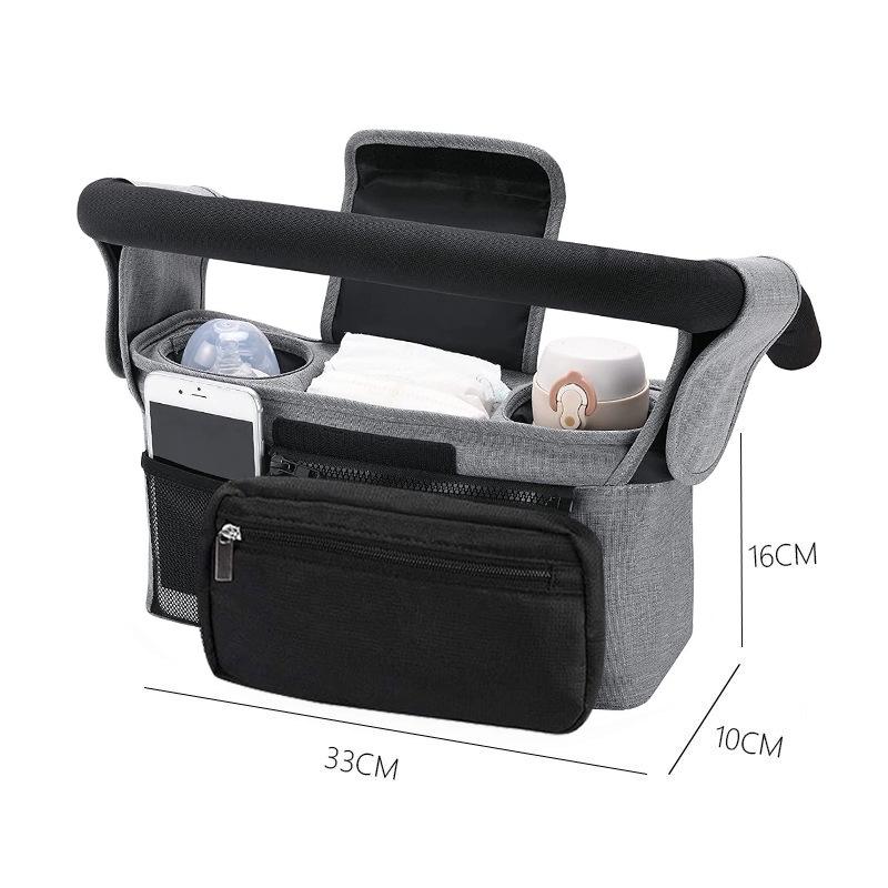 Geantă de depozitare universală agățată pentru cărucior de bebeluș - Accesorii organizatorice cu vânzare rapidă cu coș pregătit pentru mașină