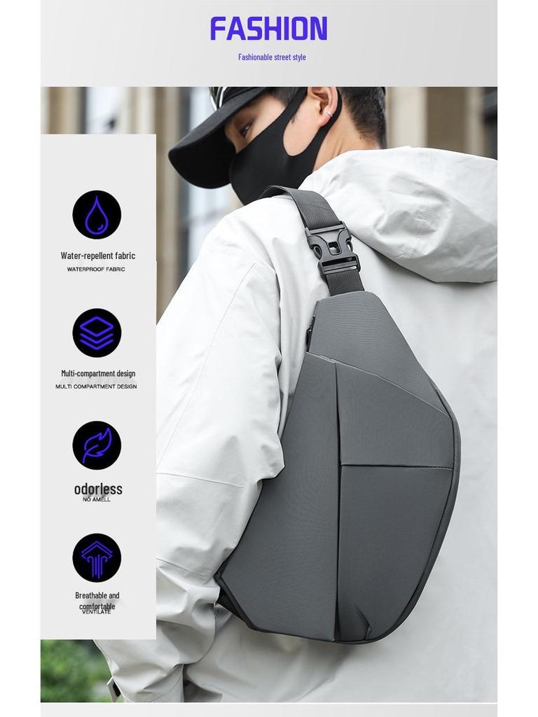 Herren Trendige High-End Crossbody Brusttasche für Freizeit und Outdoor-Radfahren