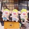 Adorable Cartoon Green Plush Pig Keychain Miniature Soft Stuffed Toy For Bags