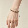 Retro Chain Bracelet in Stainless Steel with Lobster Clasp, Rounded Bead Links and Casual Daily Wear Looks for Styling