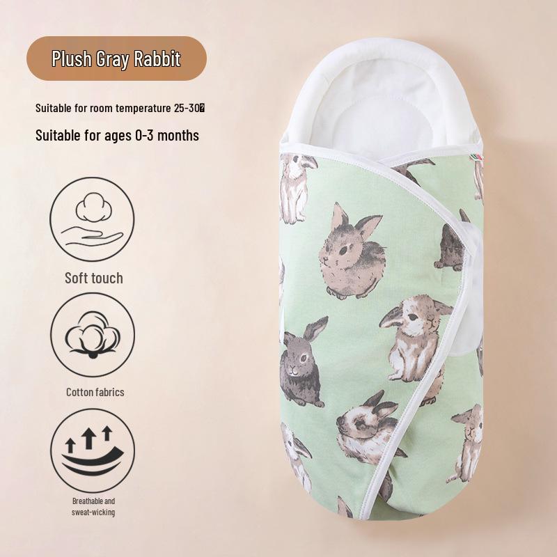Biduole Reine Baumwolle Baby Puckdecke - Neugeborenen Anti-Schreck-Schlafsack für Frühling & Sommer
