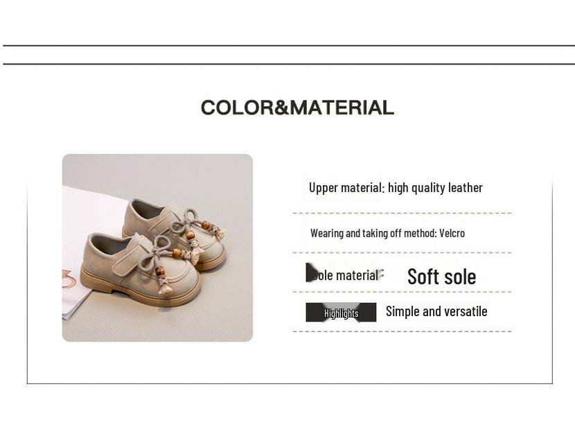 Girls' Tassel Birkenstock Shoes - 2026 Spring/Autumn Casual Leather Moccasins for Little Girls, New Chinese-Style Versatile Footwear.