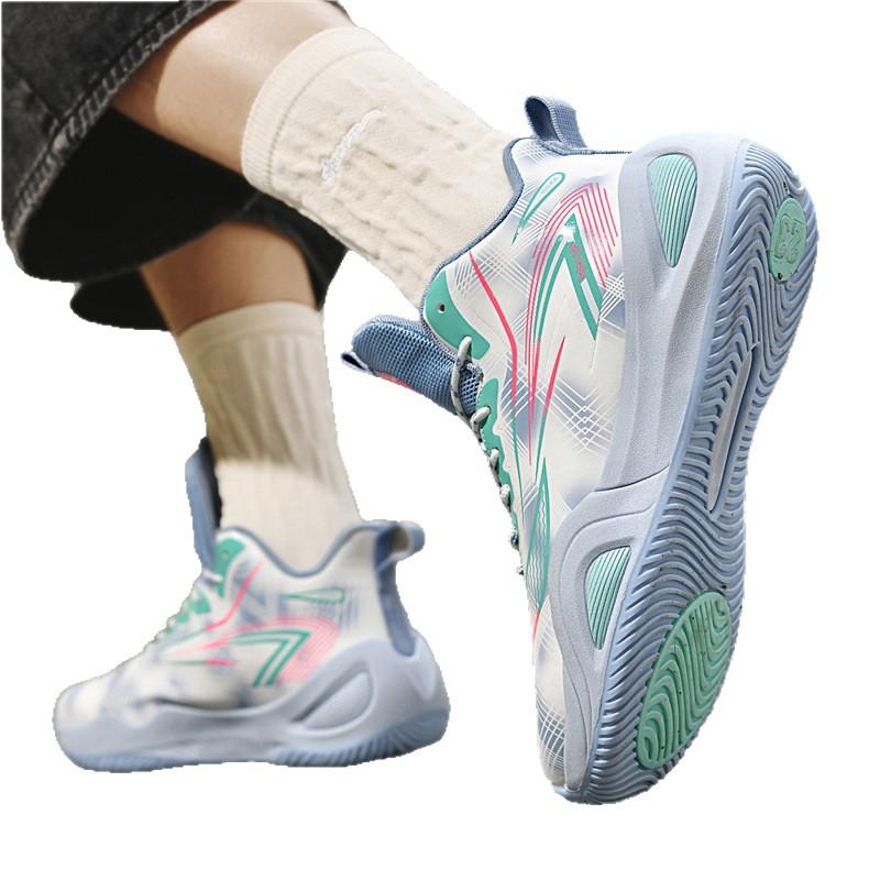 Men's Shoes 2025 Leather Waterproof Youth 13 Years 15 Old Basketball Sports Student Shock-absorbing Running