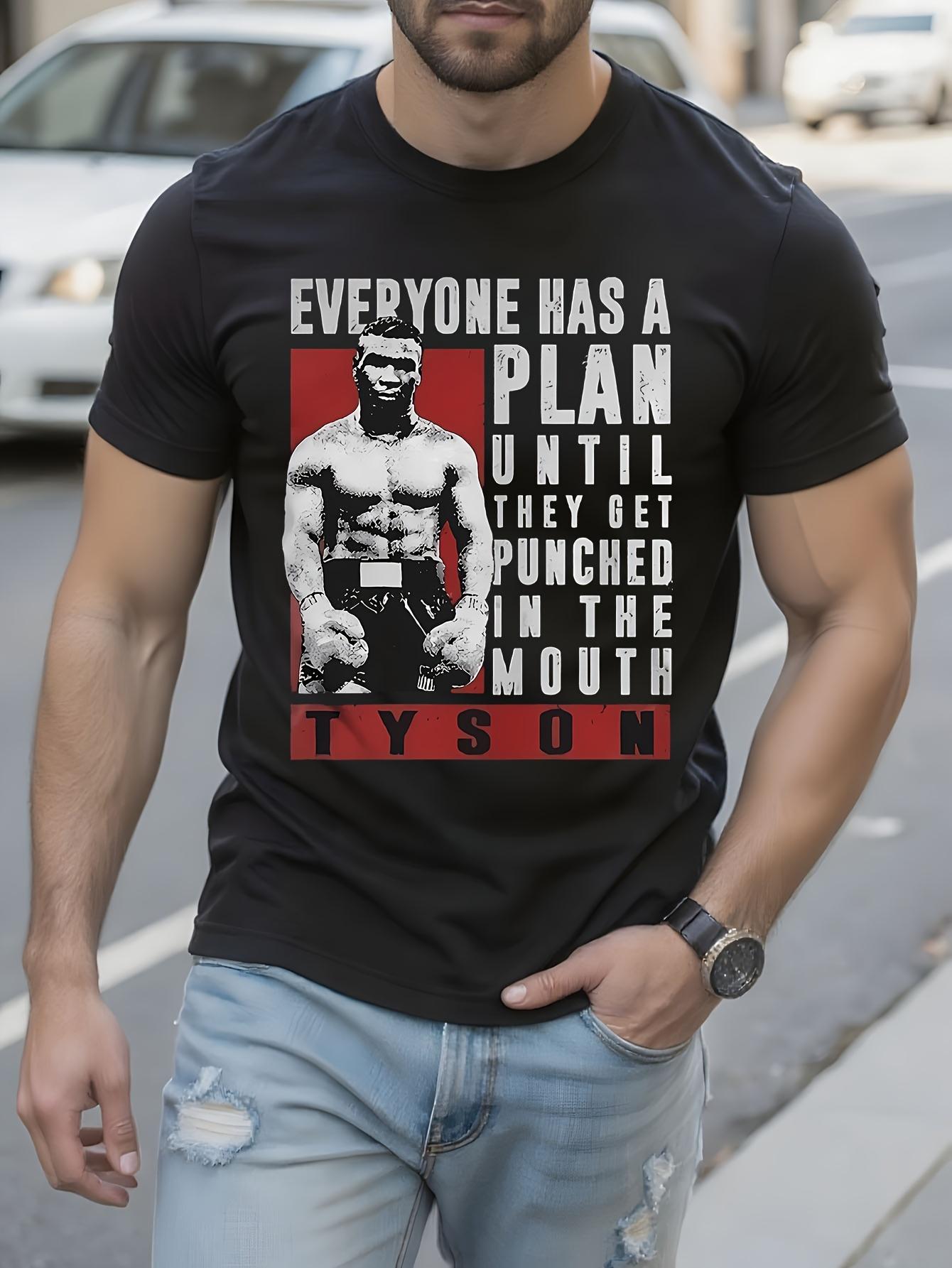 Mike Tyson Quote Tshirt - Bold Boxing Gym Motivational Gr... M