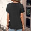 Women's Casual V Neck Button Down Short Sleeve Top Lightweight Soft Fabric Relaxed Fit Blouse Suitable for Daily Wear and Outdoor Activities