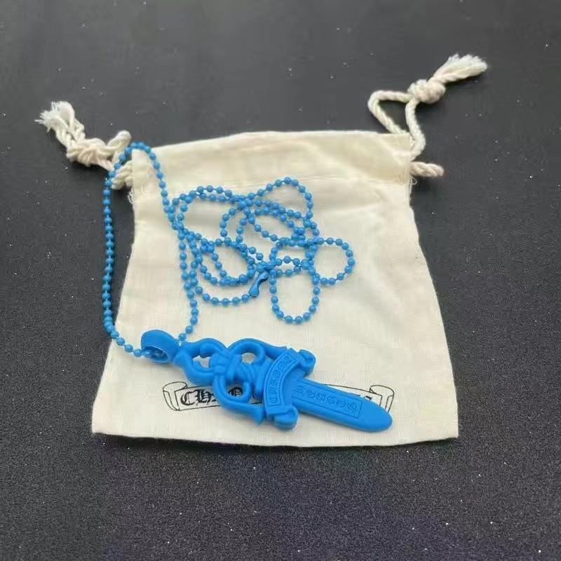 Cross Silicone Gothic Sword Colorful Necklace For Trendy Daily Wear Casual