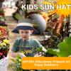 Summer Sun Hat Sunshade Baby Boy Girl Wide Brim Panama Hiking Hat Adjustable Windproof Outdoor Travel Beach Toddler Bucket Hat