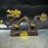 Gilt Copper Feng Shui Ornament, Symbolizing Dragon Soaring Across the Seas, Suitable for Living Room and Office Decor