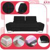 Sofa Couch Savio Living Room Family Furniture Black Corduroy Reg Headrest