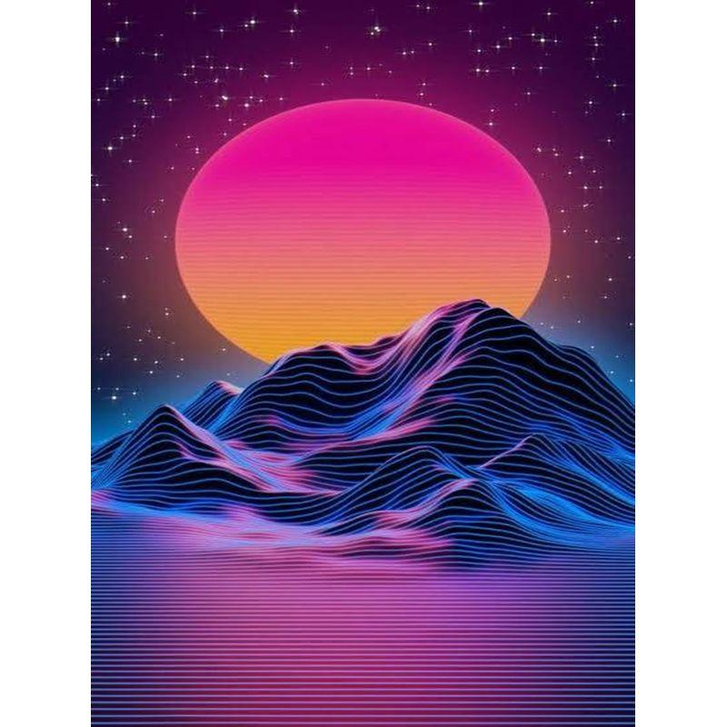5D Diamond Painting Space 5D DIY Diamond Embroidery Cross Stitch Landscape River Mosaic Craft Kit Home Decor