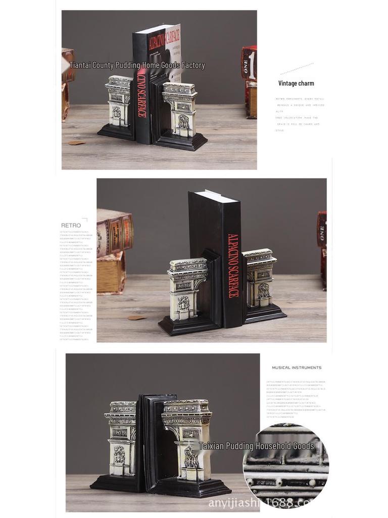 American Personality Roman Colosseum & Triumphal Arch Bookends - Study Room Decorative Ornaments