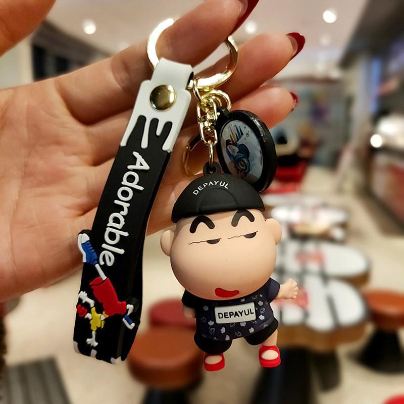 

Silicone Fashionable Shin Keychain Stylish Cartoon Accessory For Keys And Bags чорний