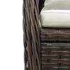 Vidaxl 5-Cz. Garden Furniture Set With Cushions, Brown, Poly Rattan