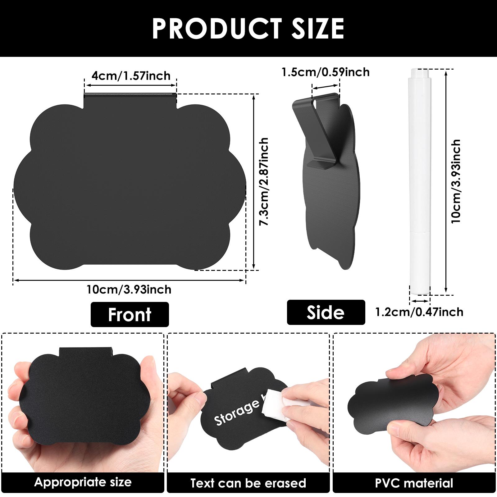 

20Pcs PVC Basket Label Clip on Enduring Basket Label Clip Practical Waterproof Kitchen Bin Tag for Storage Bin Storage Box Label