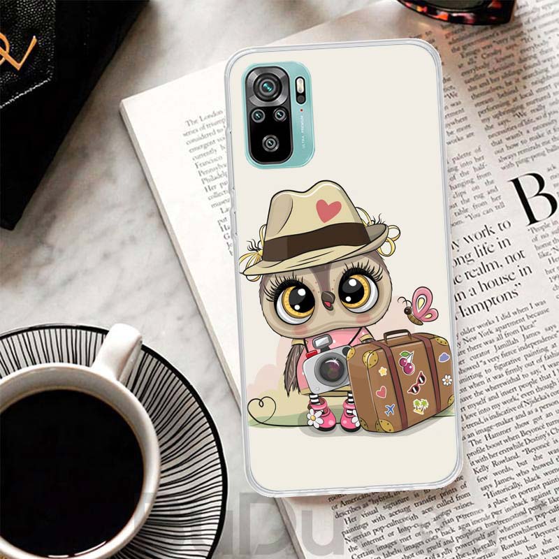 Cute Owl Hearts Lover Cover For Xiaomi Redmi Note 14 13 12S 12 11 Pro Plus Phone Case 11S 10S 10 11E 11T 14Pro 13Pro Print Coque