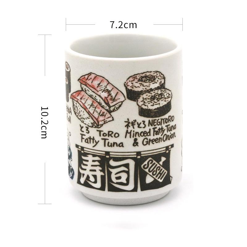 Japanese Style Ceramic Mugs 300ml Tea Wine Sushi Sake Cup Restaurant Decor Water Cup Coffee Mug Tea Cup Asian Culture Gift