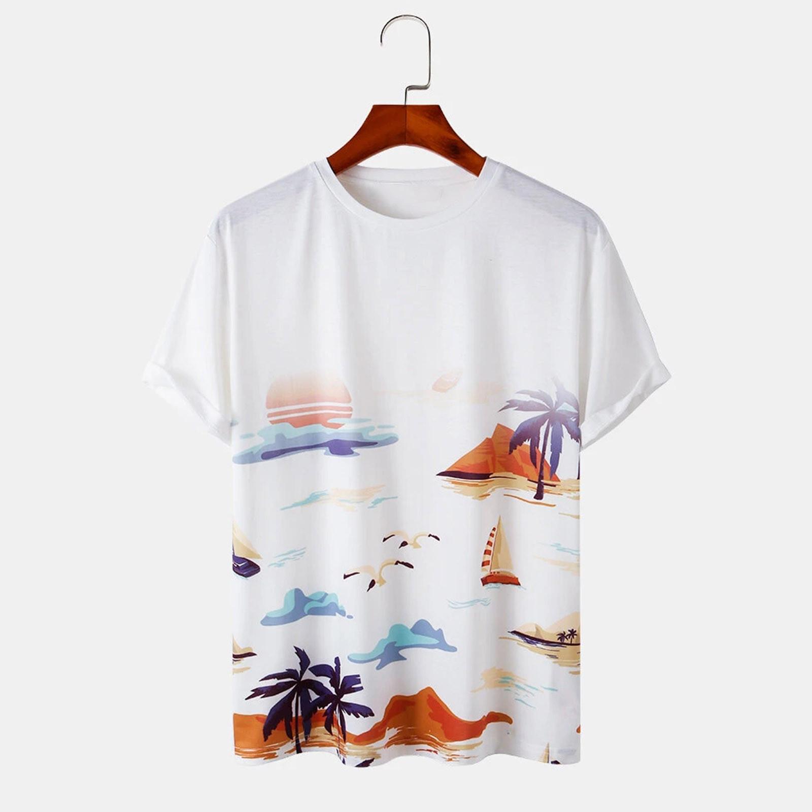 

Мужчины и женщины Весна Лето Случайный Тонкий Печатный Короткий рукав T Рубашка Топ блузка