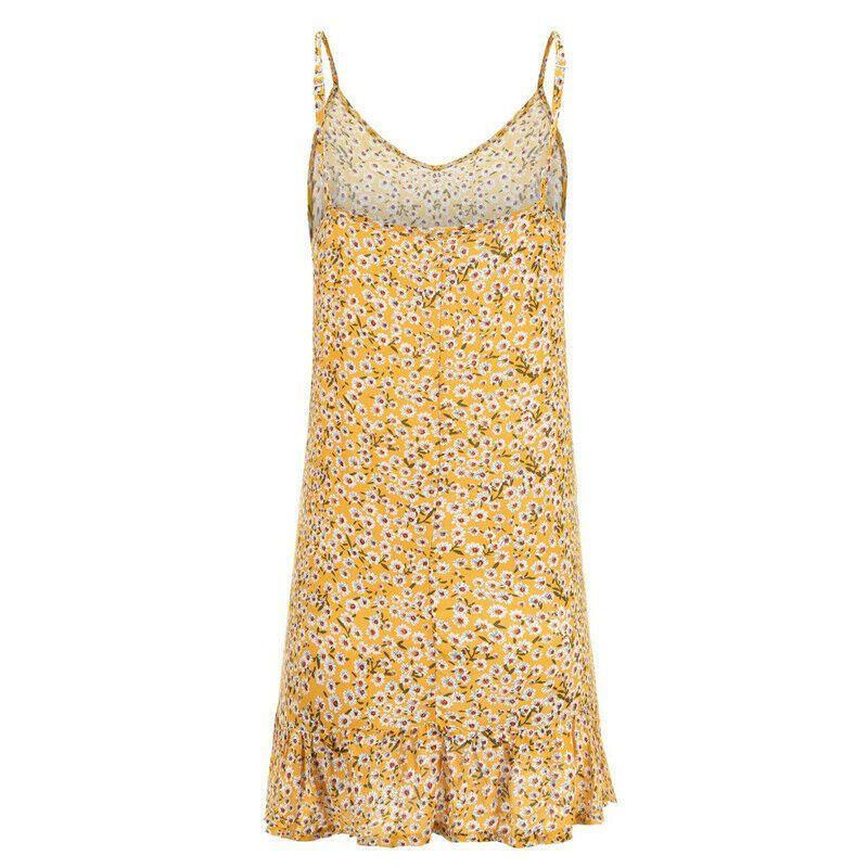 Women's Boho Sleeveless V-neck Floral Sundress With Premium Cotton Blend Fabric