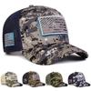Unisex Best-selling High-quality Personality Sticker Embroidery Camouflage Baseball Caps American Flag Velcro Cotton Mesh Caps