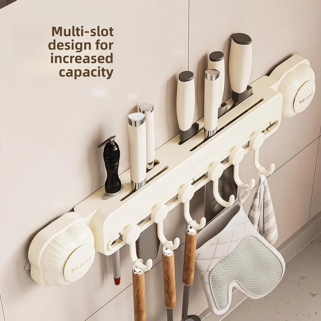 Kitchen Suction Cup Multi-Functional Wall-Mounted Kitchenware Storage Rack