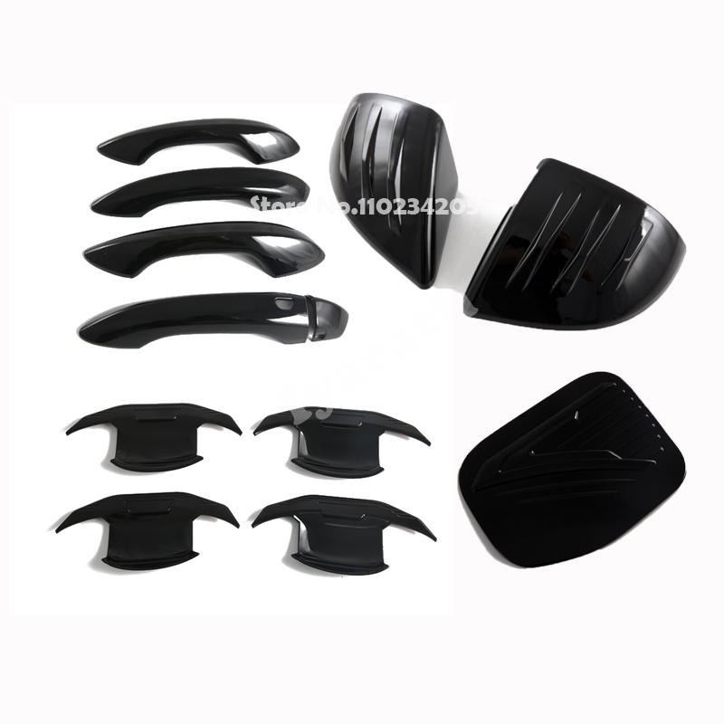 For MG 4 MG4 EV 2025 2026 ABS carbonfiber black Exterior door handle bowl cover  charge panle rearview mirror cover Accessories
