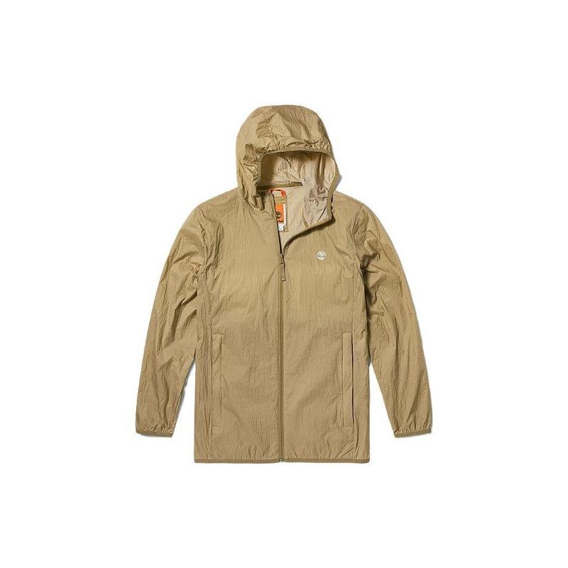 Timberland Solid Lightweight Packable Breathable Hooded Sun Protection Jacket Unisex Jackets Khaki A5PX6-918