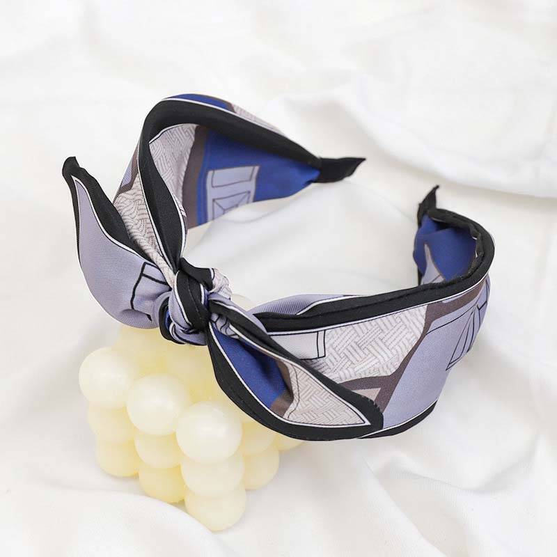 New Summer Bohemian Print Rabbit Ear Hair Bands Wide Headbands National Style Flower Printing Hair Accessories Head Wrap