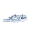 Jordan Air Jordan 1 Slip Resistant Abrasion Resistant Low Top Vintage Basketball Shoes Men's Blue White FQ7687-300(Team626-)