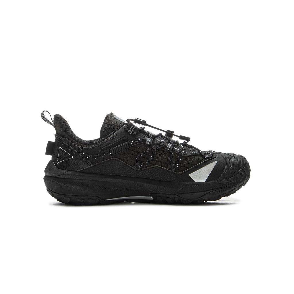 Li Ning Kids Outdoor Synthetic Leather Fabric Comfortable Shock Absorption Support Kids Shoes Black YKEV002-3