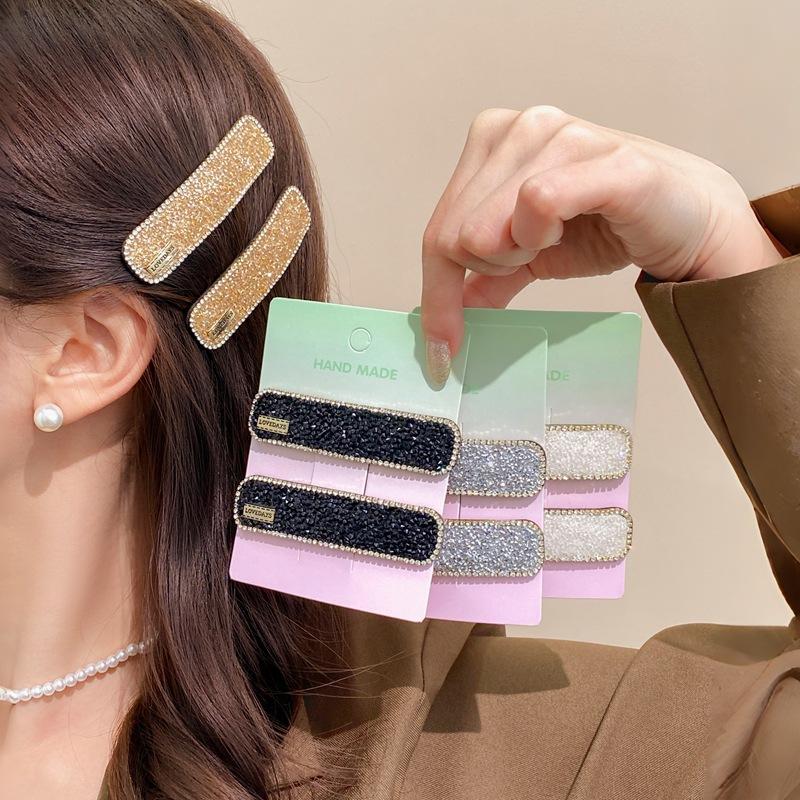 Full Diamond High-End Hairpin Edge Clip Fashion Temperament Forehead Bangs Clip Simple And Versatile Bb Clip Break Hair Accessories