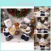 Charming Nordic Christmas Santa Claus Figurine In Graceful Gray Color For Festive Decor