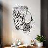 Large Horizontal Buddha Head Lotus Metal Wall Art Heavy Duty Black Iron Home Office Decor