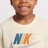 Nike T-Shirt Logo Soft Comfortable Short Sleeve Kids Tops DX7633-113