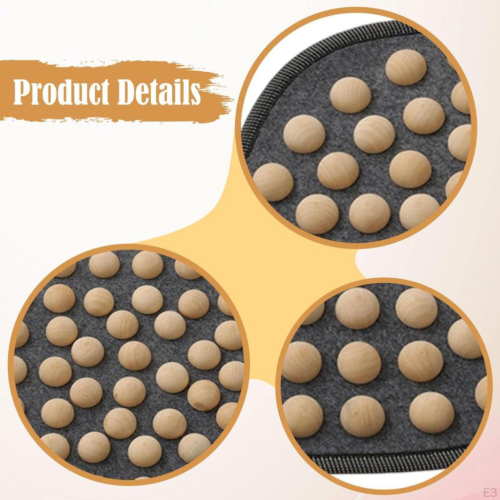 Wood Foot Acupressure Mat Pad for Feet Relax Massage Tool Travel