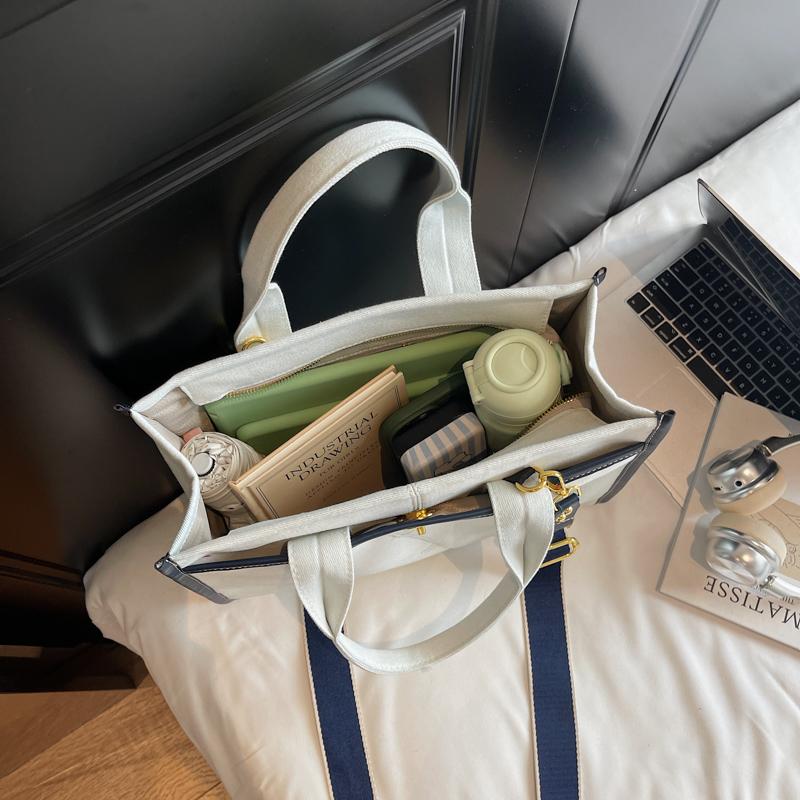 Patchwork Handbag Women's Contrast Color Stitching Shoulder Crossbody Bag Commuter Tote Bag