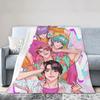 Cute Kpop Demon Hunter Warm And Soft Sofa Blanket Flannel Nap Blanket Living Room Office Bedroom Cartoon Sofa Travel