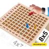 Juego de Mesa de Multiplicación 99 Sin Olor de Madera Juguete Educativo Montessori para Niños Práctica de Conteo Ayuda para el Aprendizaje Preescolar